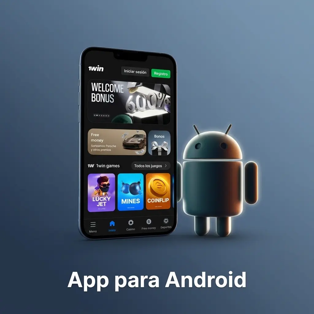 Descarga la app de 1win para Android con APK oficial, compatible con Android 5.0 o superior, sin Google Play.