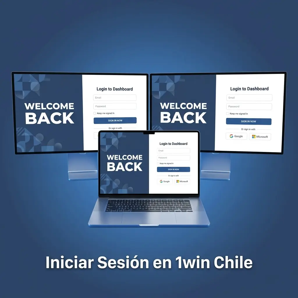 Formulario de inicio de sesión en 1win Chile con opciones de acceso por correo, teléfono, Google o Telegram